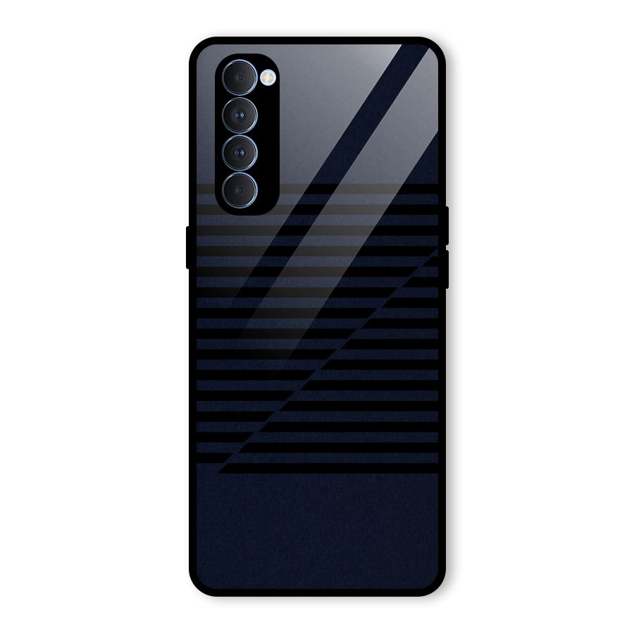 Classic Stripes Cut Glass Back Case for Oppo Reno4 Pro