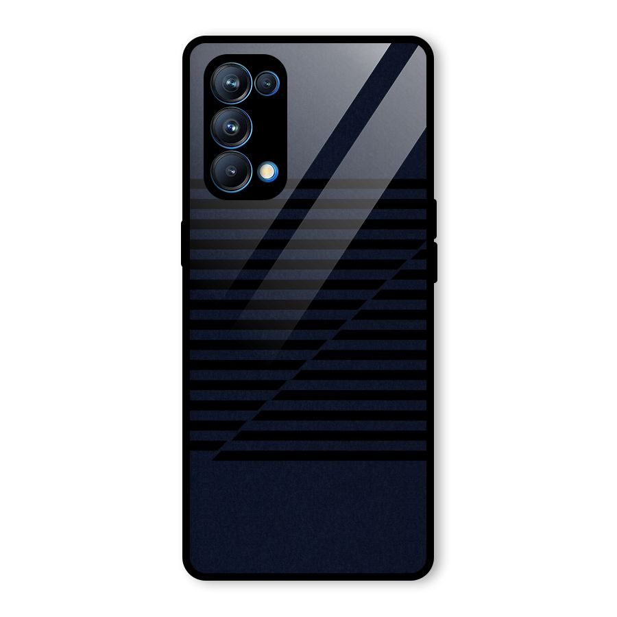 Classic Stripes Cut Glass Back Case for Oppo Reno5 Pro 5G