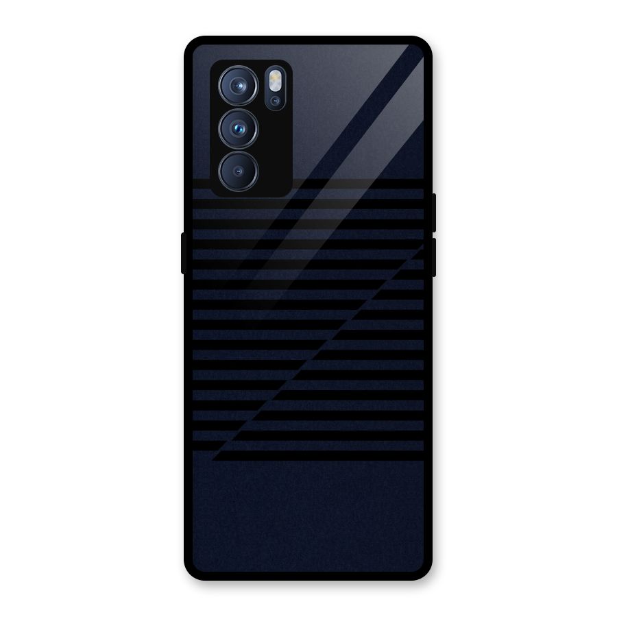 Classic Stripes Cut Glass Back Case for Oppo Reno6 Pro 5G