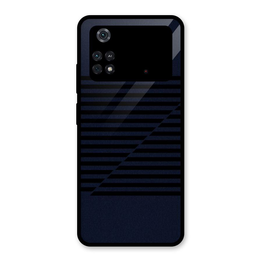Classic Stripes Cut Glass Back Case for Poco M4 Pro 4G