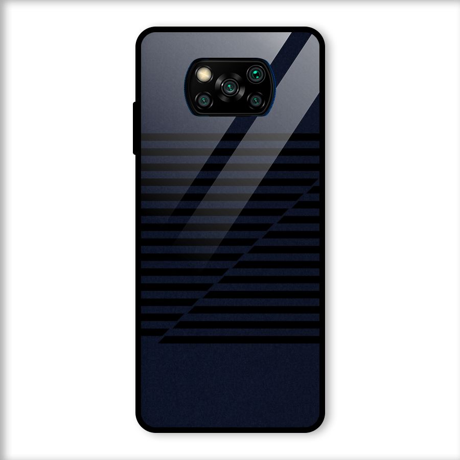 Classic Stripes Cut Glass Back Case for Poco X3