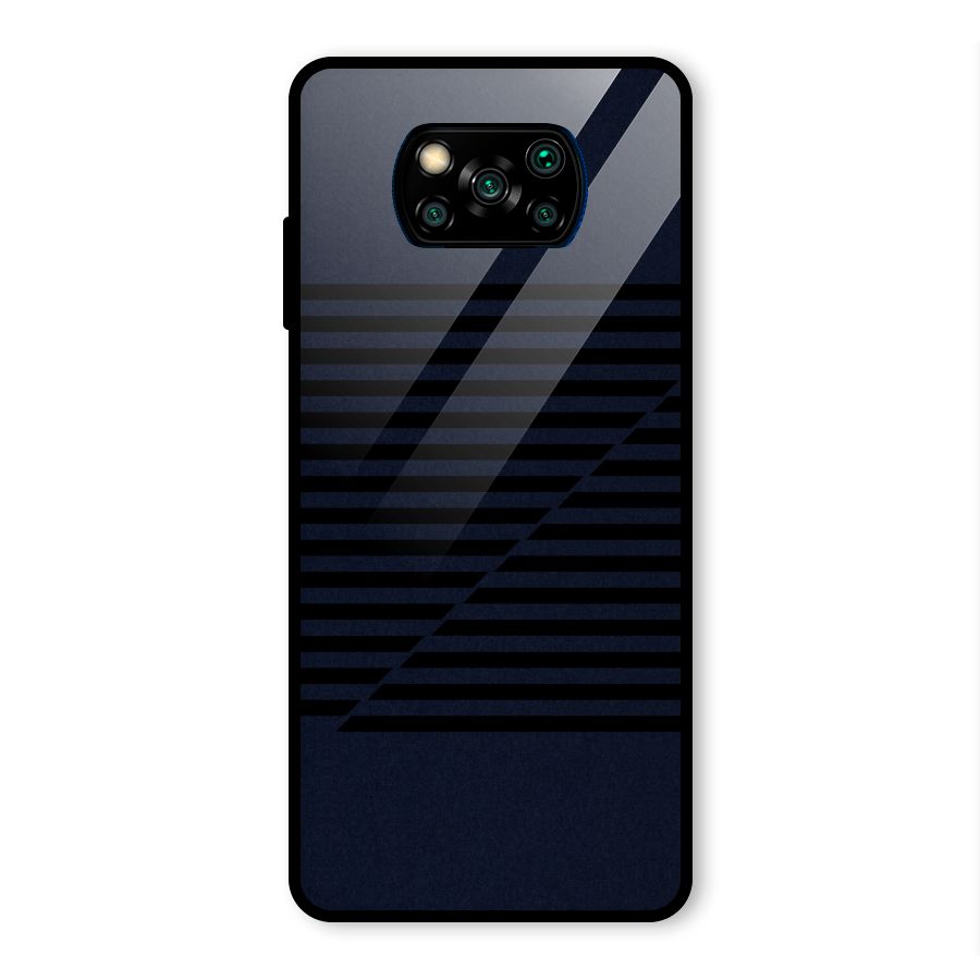 Classic Stripes Cut Glass Back Case for Poco X3 Pro