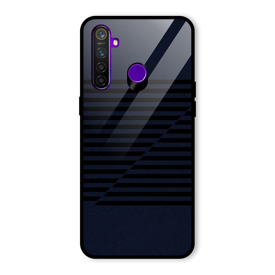 Classic Stripes Cut Glass Back Case for Realme 5 Pro
