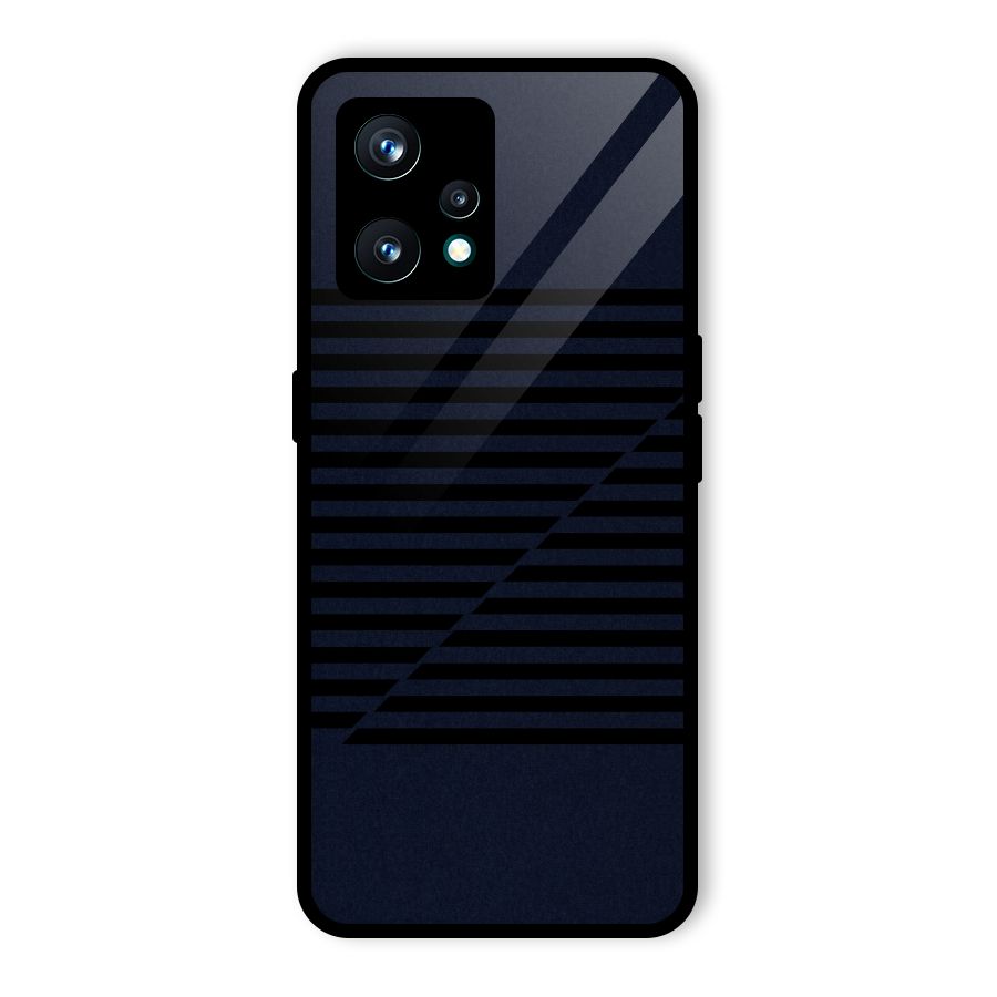 Classic Stripes Cut Glass Back Case for Realme Narzo 50 Pro