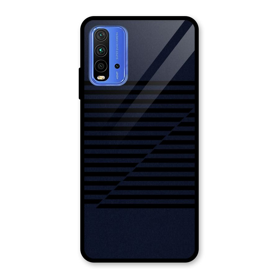 Classic Stripes Cut Glass Back Case for Redmi 9 Power