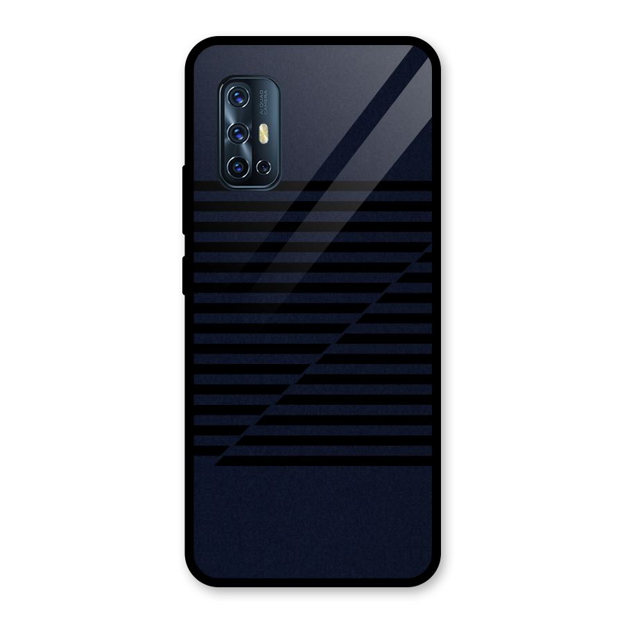 Classic Stripes Cut Glass Back Case for Vivo V17