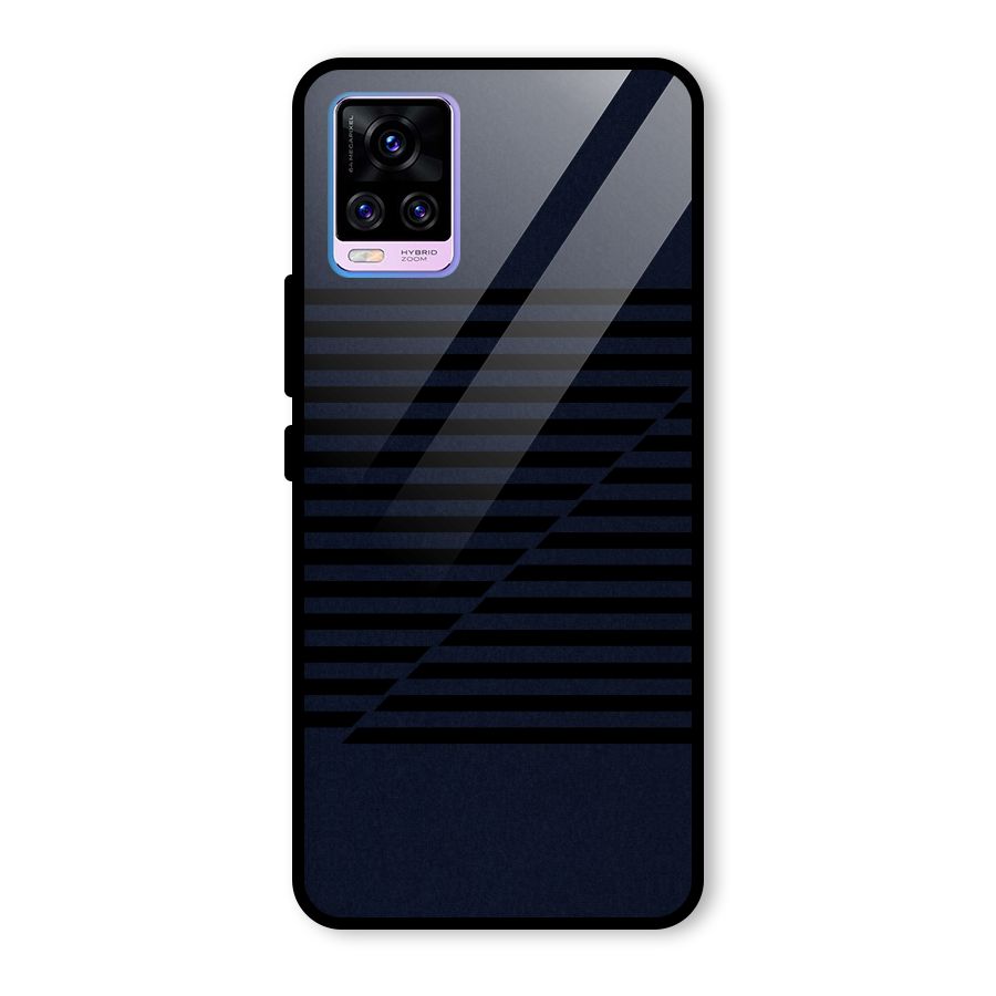 Classic Stripes Cut Glass Back Case for Vivo V20 Pro