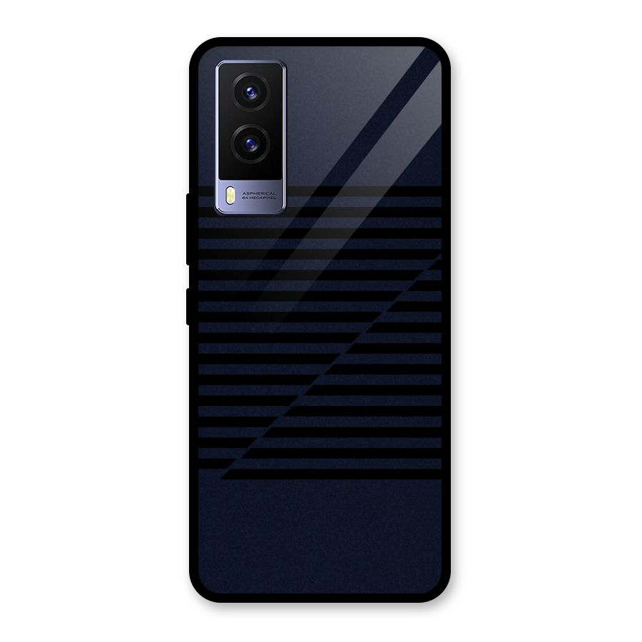 Classic Stripes Cut Glass Back Case for Vivo V21e 5G
