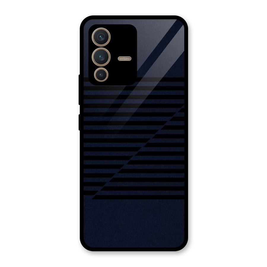 Classic Stripes Cut Glass Back Case for Vivo V23 5G