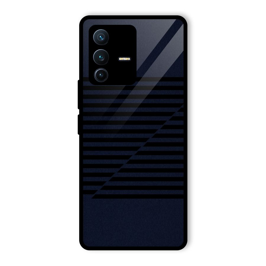 Classic Stripes Cut Glass Back Case for Vivo V23 Pro