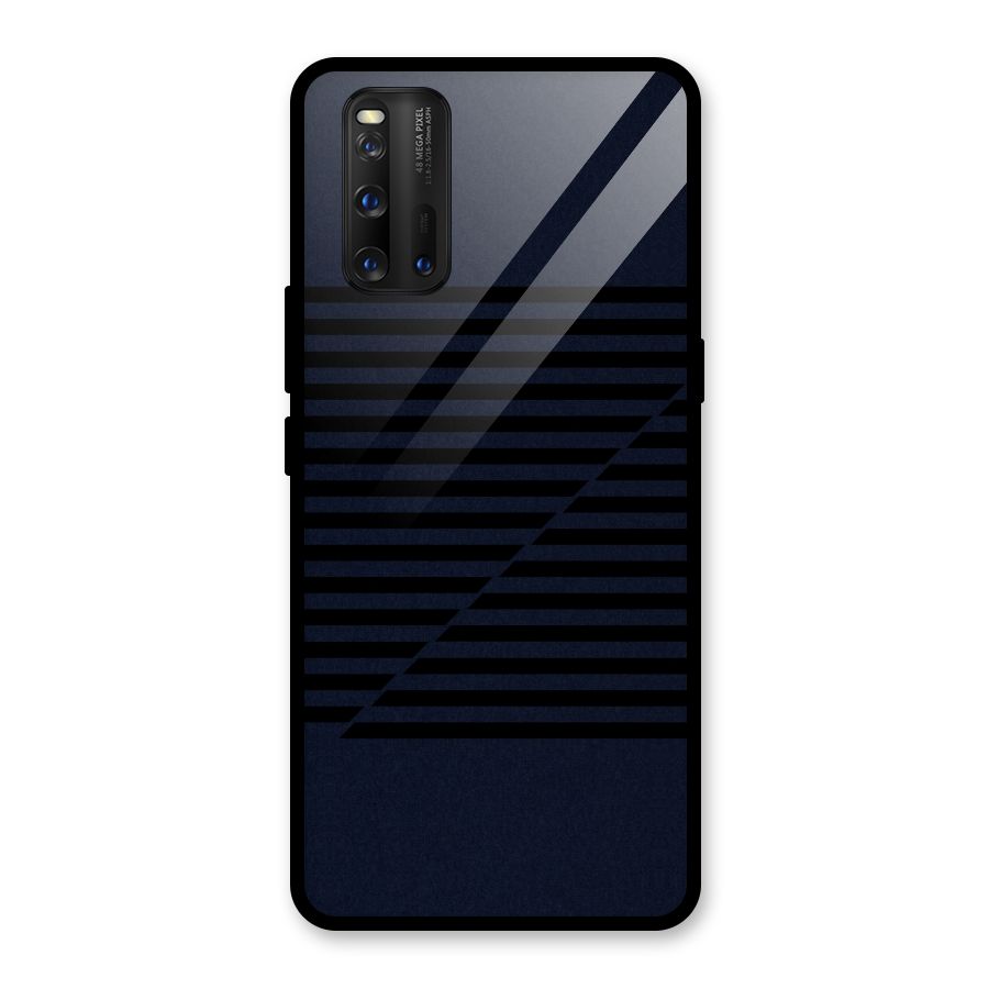 Classic Stripes Cut Glass Back Case for Vivo iQOO 3