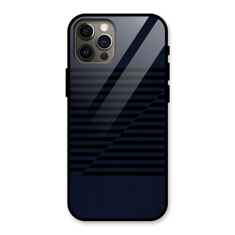 Classic Stripes Cut Glass Back Case for iPhone 12 Pro