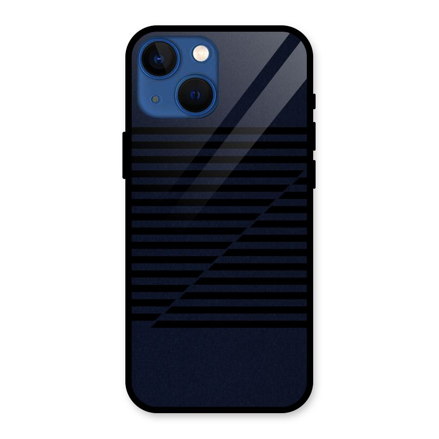 Classic Stripes Cut Glass Back Case for iPhone 13 Mini