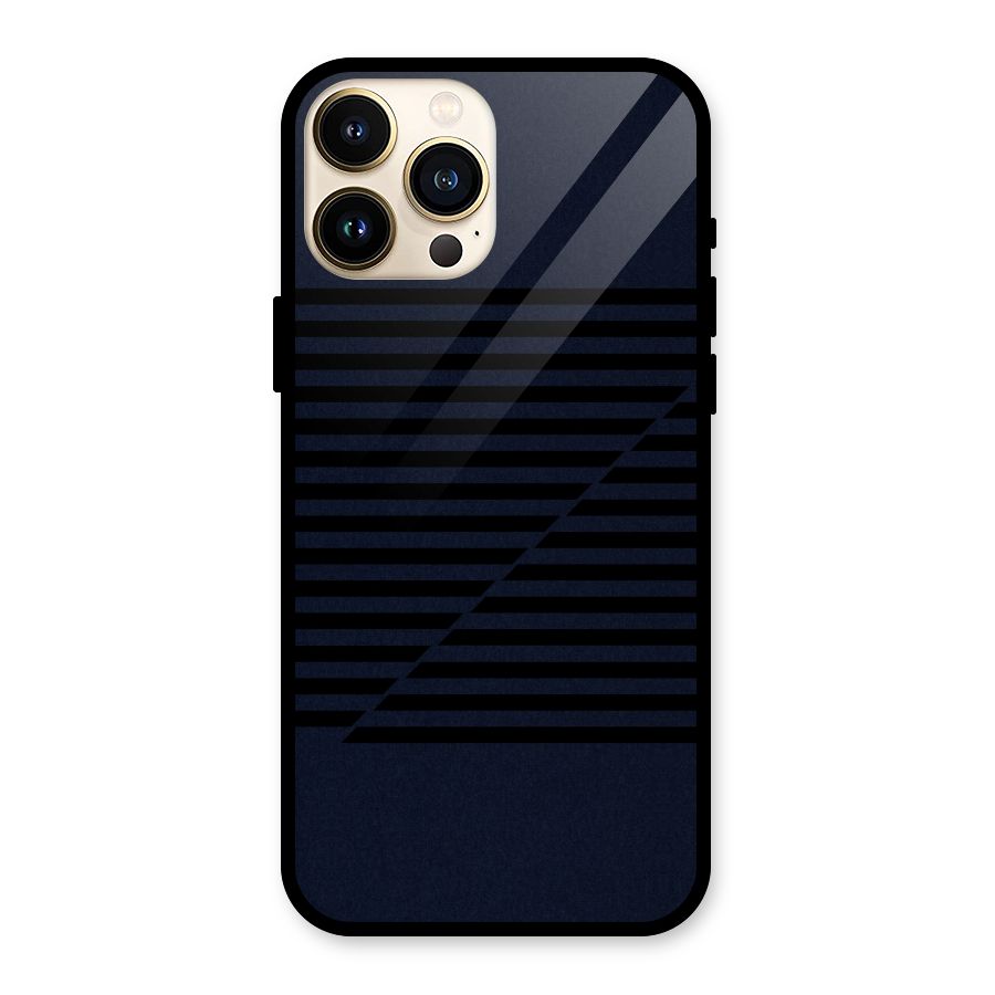 Classic Stripes Cut Glass Back Case for iPhone 13 Pro Max