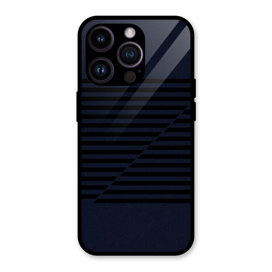 Classic Stripes Cut Glass Back Case for iPhone 14 Pro