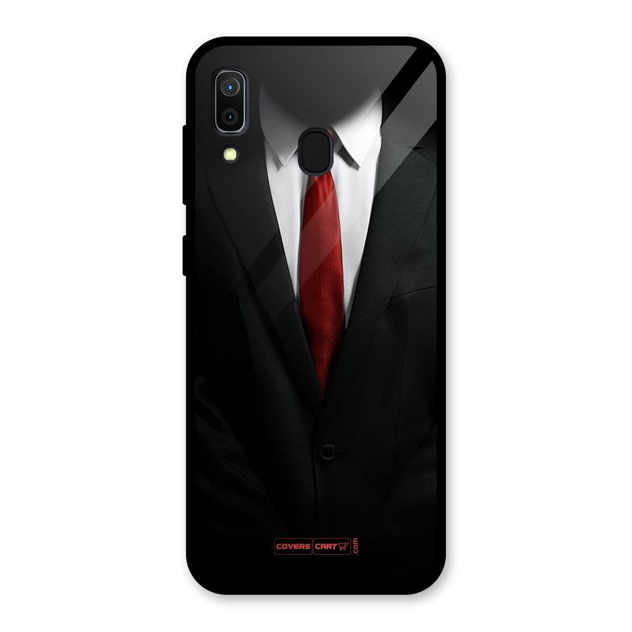 Classic Suit Glass Back Case for Galaxy A30