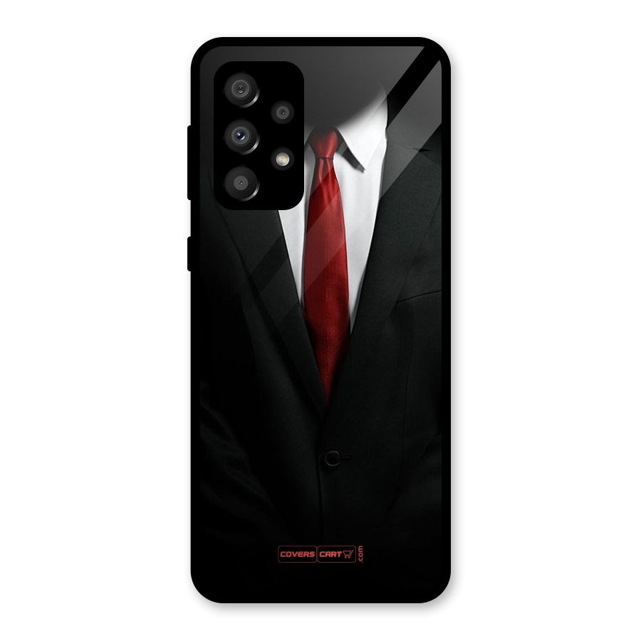 Classic Suit Glass Back Case for Galaxy A32