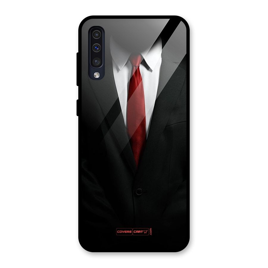 Classic Suit Glass Back Case for Galaxy A50