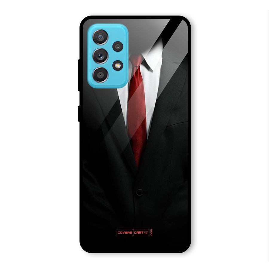 Classic Suit Glass Back Case for Galaxy A52