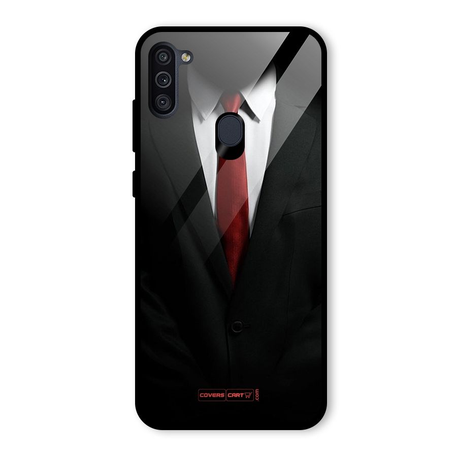 Classic Suit Glass Back Case for Galaxy M11
