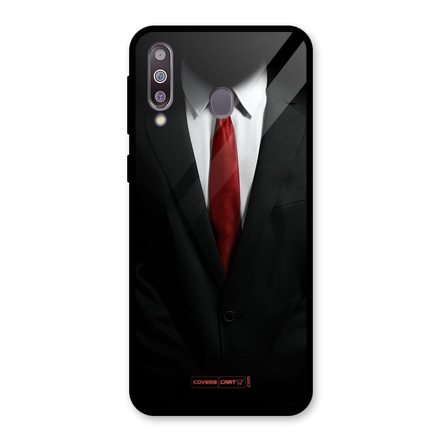 Classic Suit Glass Back Case for Galaxy M30
