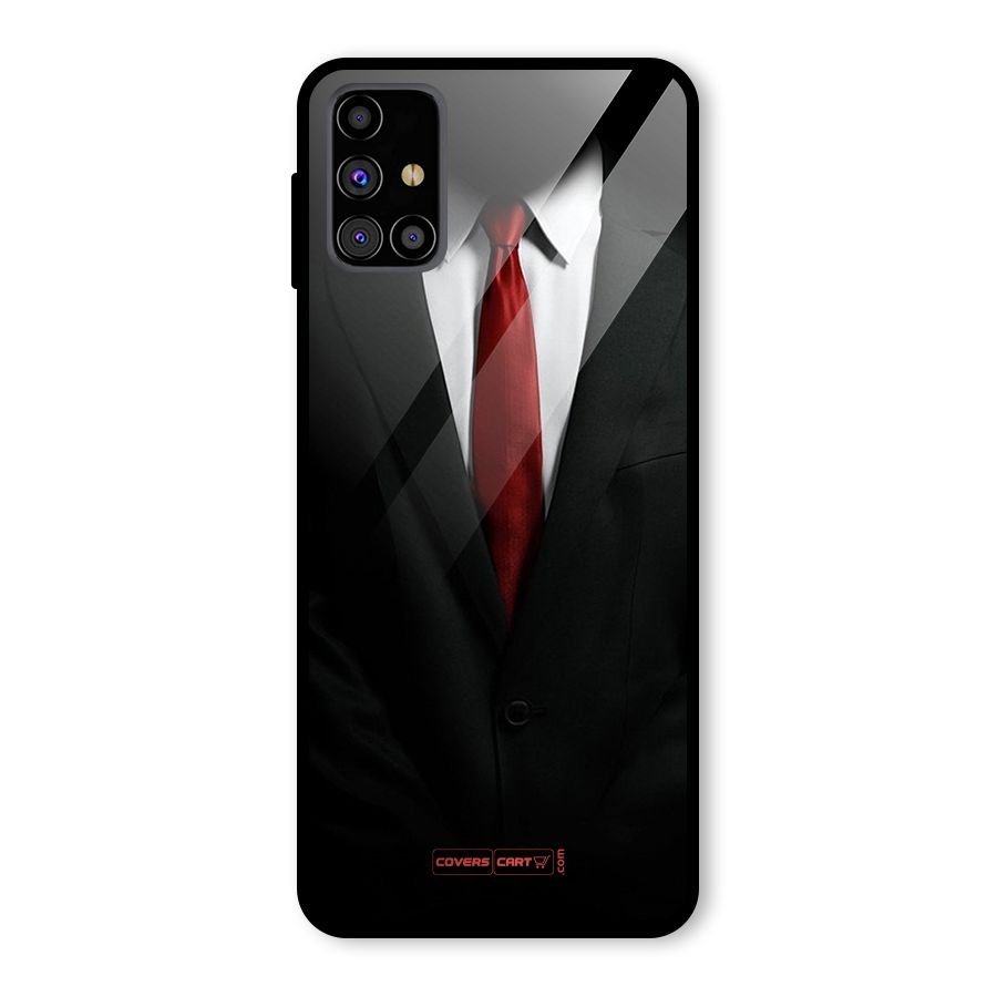 Classic Suit Glass Back Case for Galaxy M31s