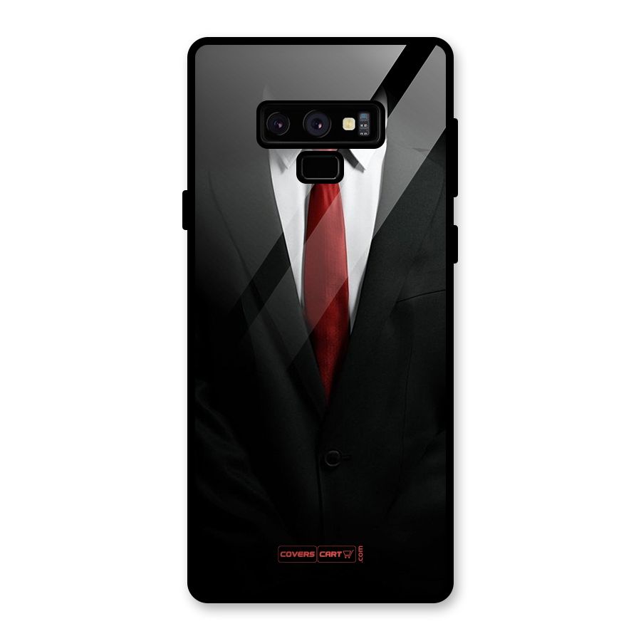 Classic Suit Glass Back Case for Galaxy Note 9