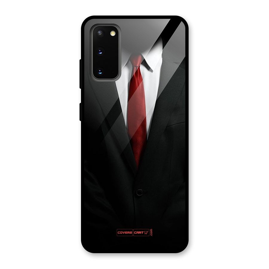 Classic Suit Glass Back Case for Galaxy S20