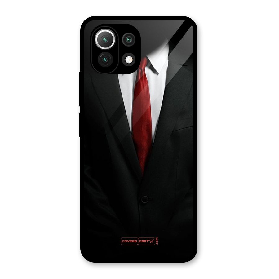 Classic Suit Glass Back Case for Mi 11 Lite