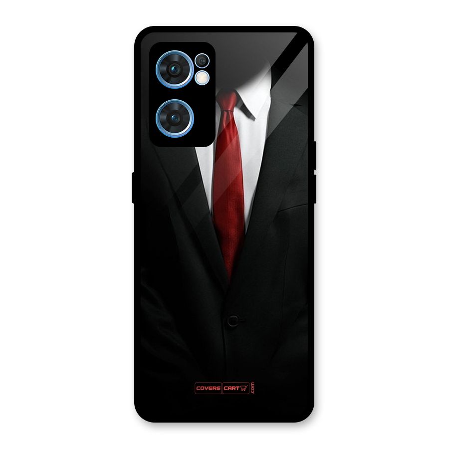 Classic Suit Glass Back Case for Oppo Reno7 5G