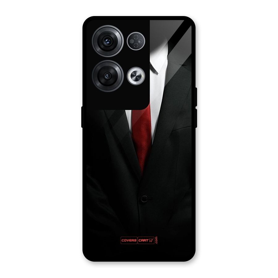 Classic Suit Glass Back Case for Oppo Reno8 Pro 5G