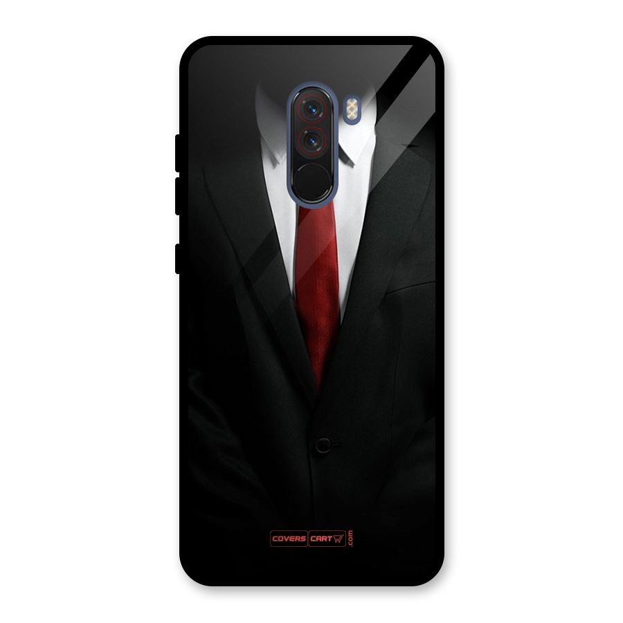 Classic Suit Glass Back Case for Poco F1