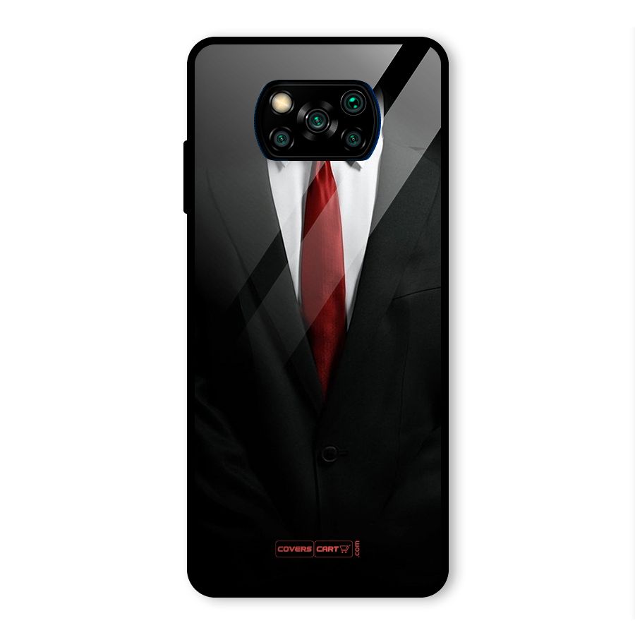 Classic Suit Glass Back Case for Poco X3 Pro