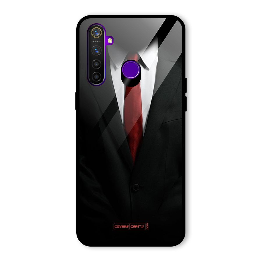 Classic Suit Glass Back Case for Realme 5 Pro