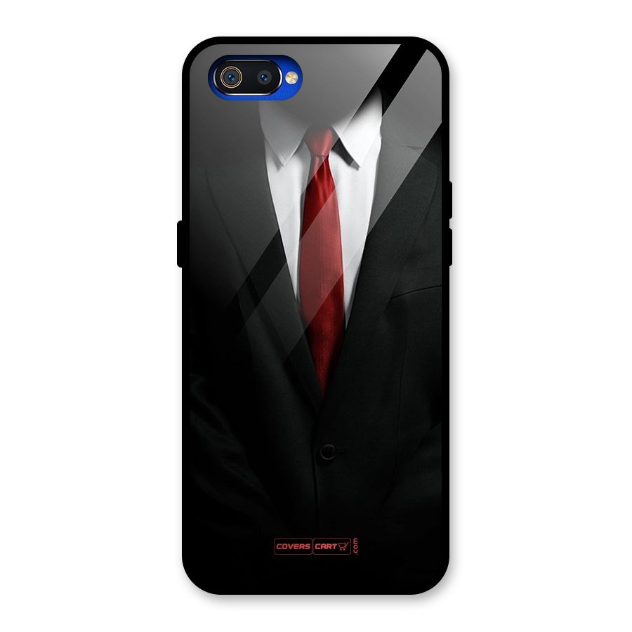 Classic Suit Glass Back Case for Realme C2