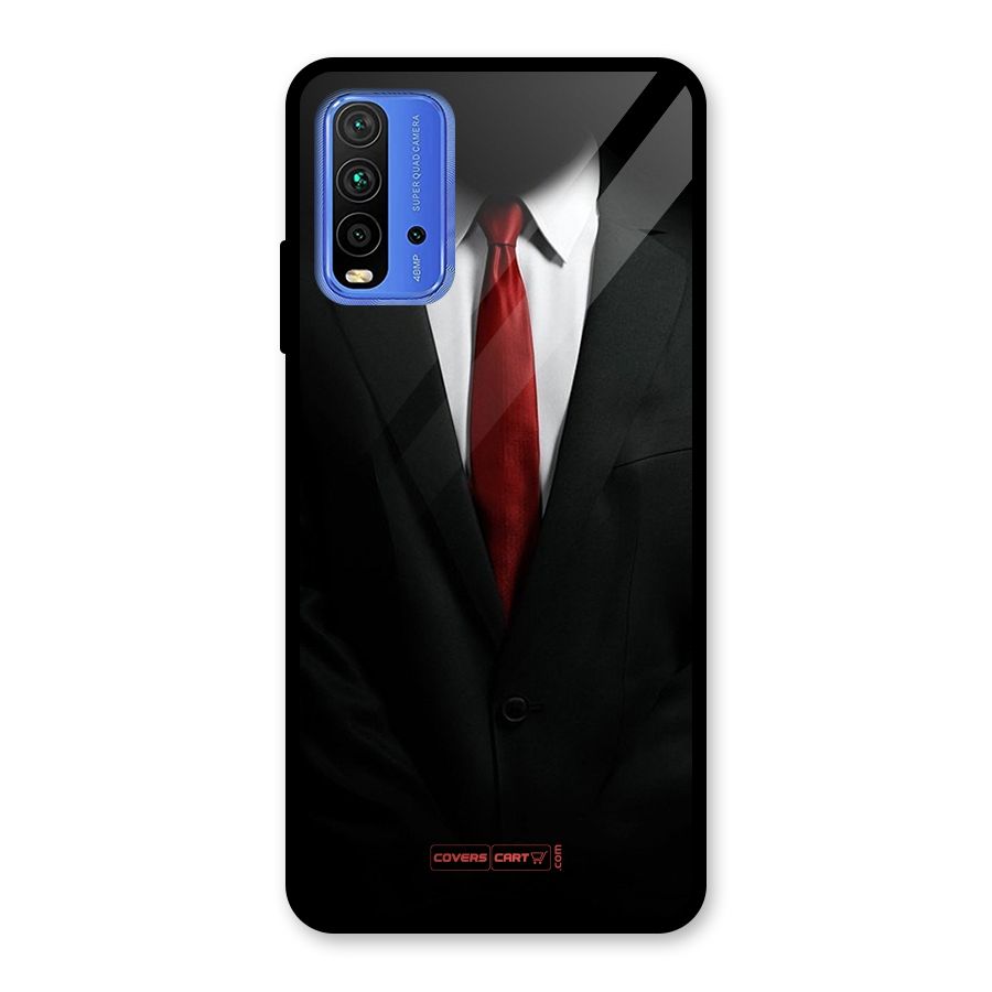 Classic Suit Glass Back Case for Redmi 9 Power