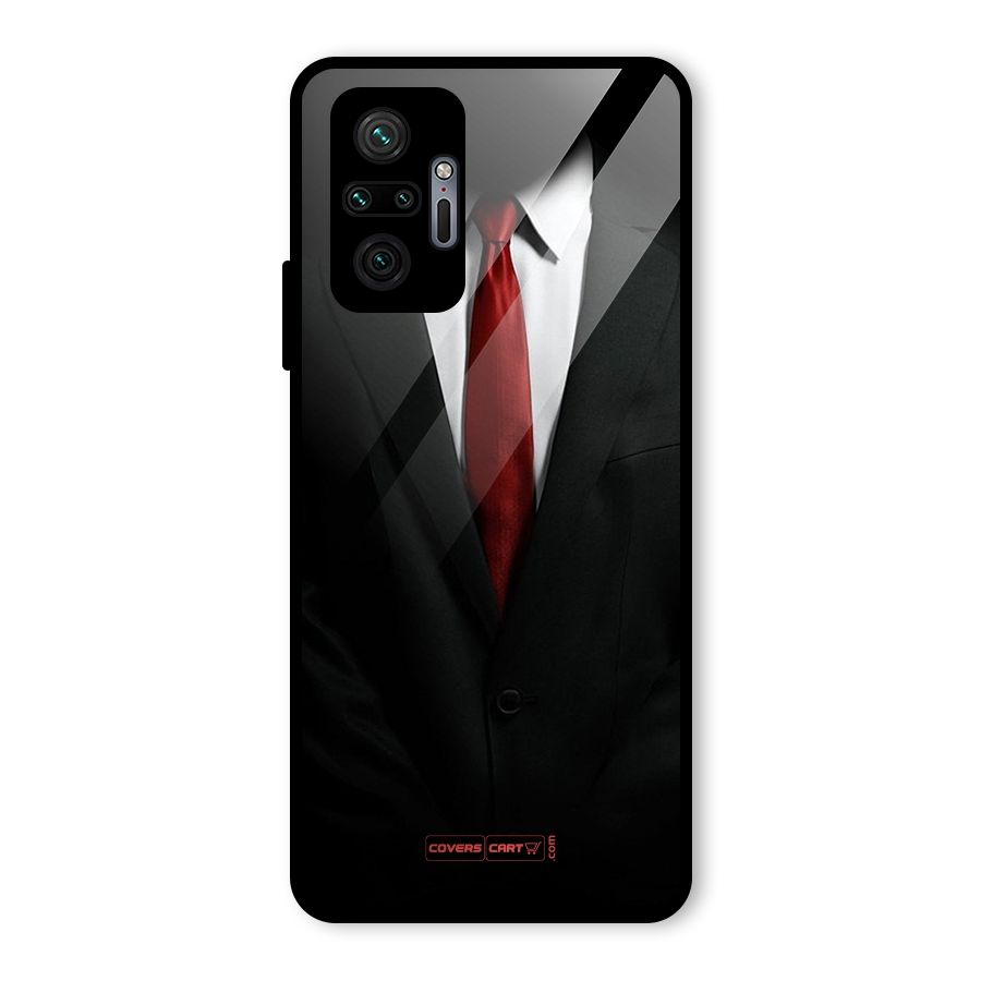 Classic Suit Glass Back Case for Redmi Note 10 Pro Max