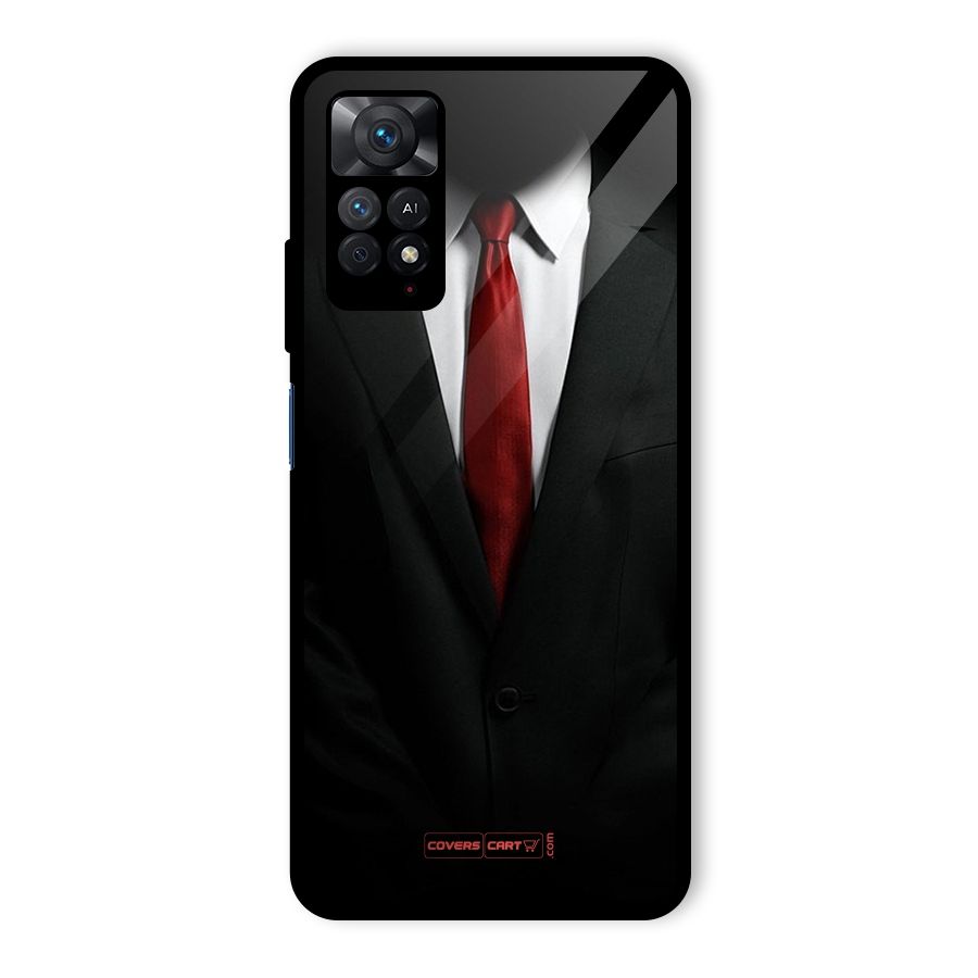 Classic Suit Glass Back Case for Redmi Note 11 Pro