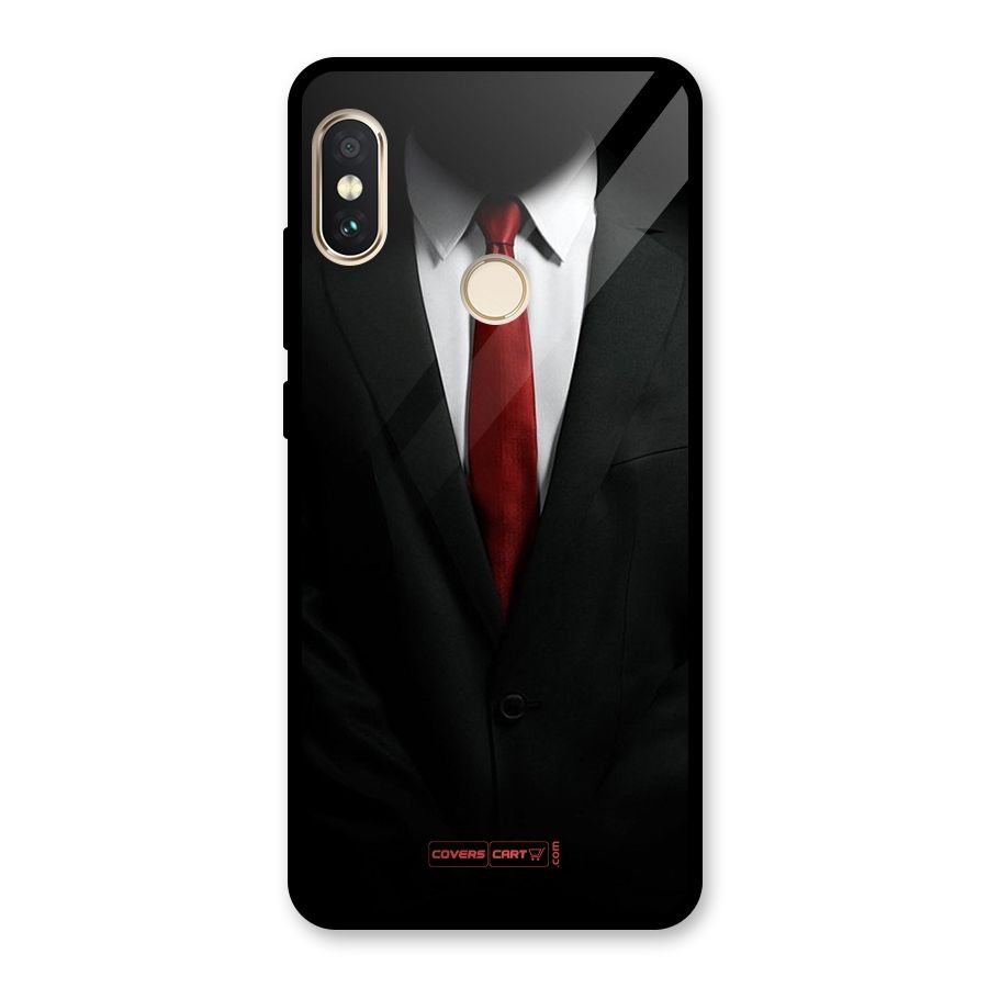 Classic Suit Glass Back Case for Redmi Note 5 Pro
