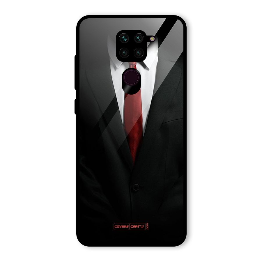 Classic Suit Glass Back Case for Redmi Note 9