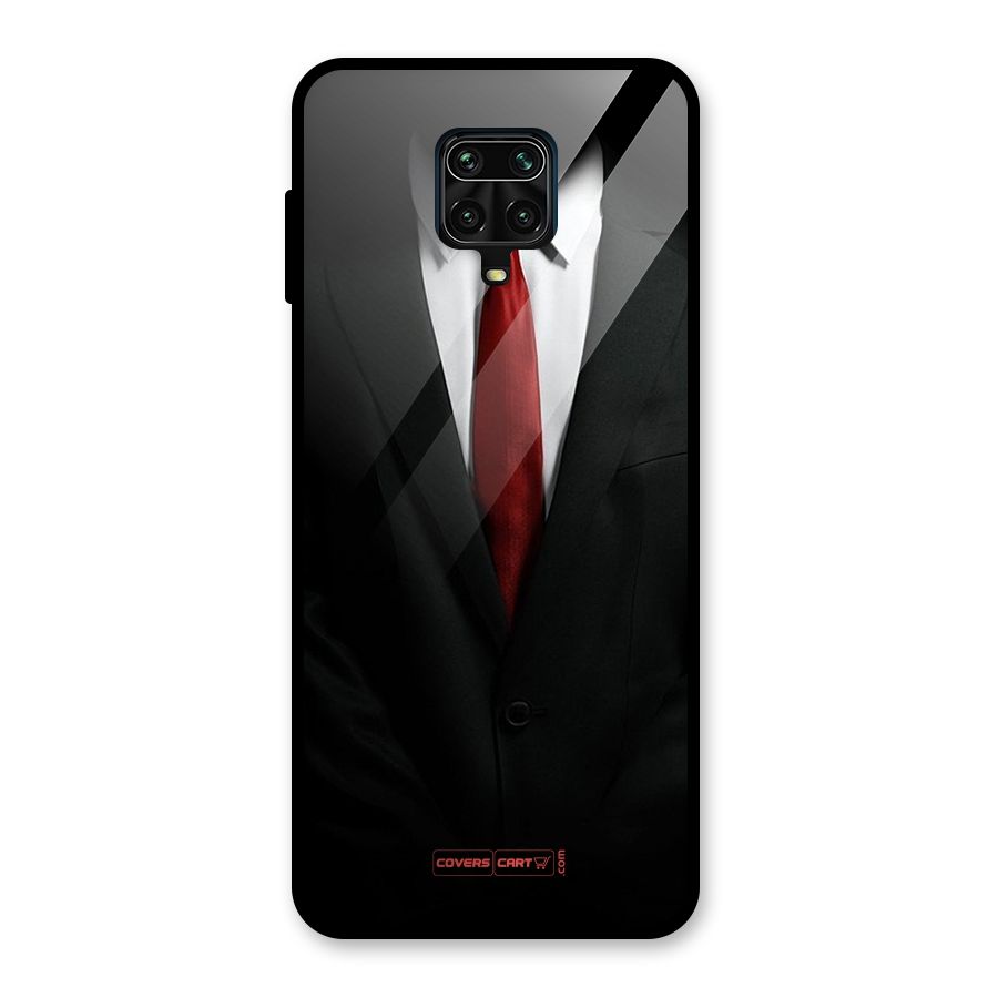 Classic Suit Glass Back Case for Redmi Note 9 Pro Max