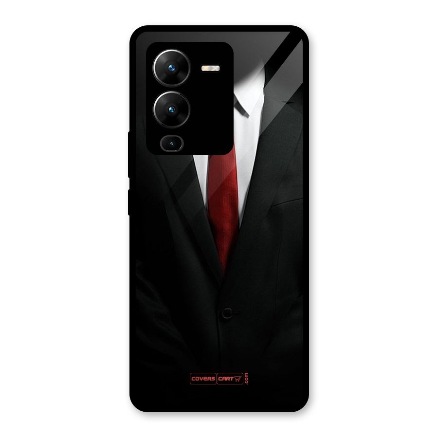 Classic Suit Glass Back Case for Vivo V25 Pro