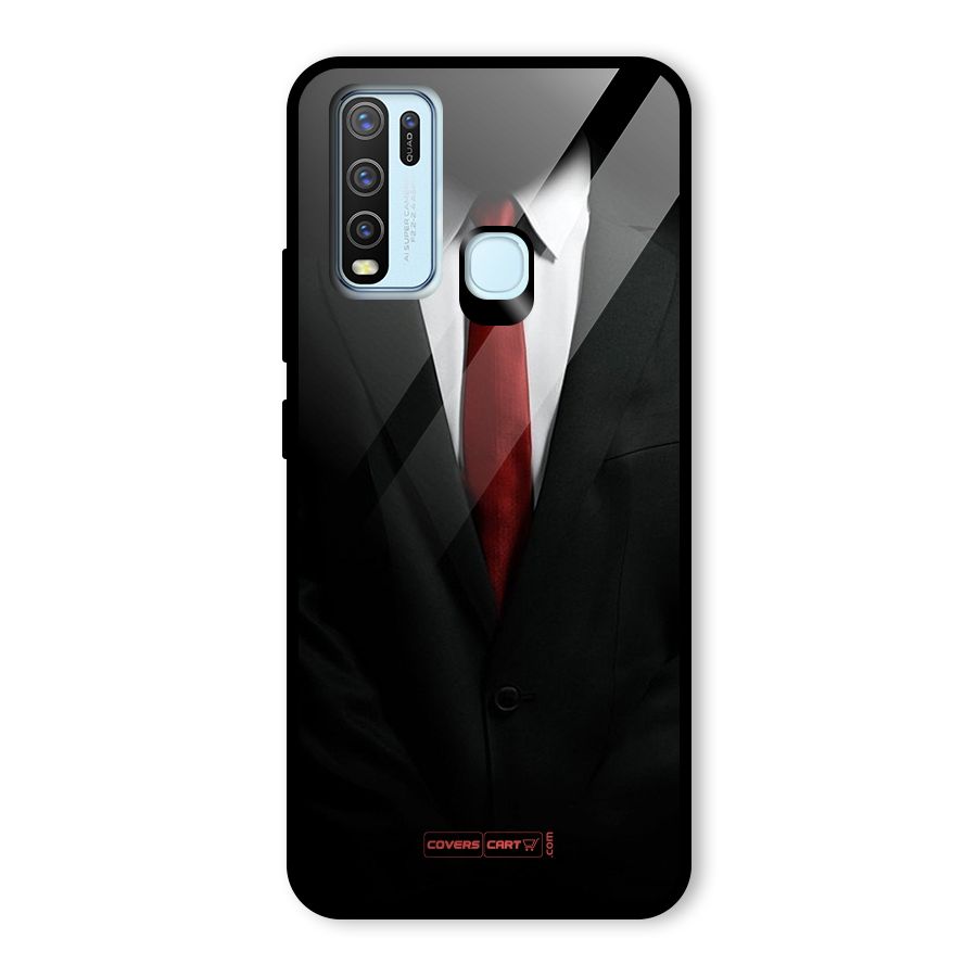 Classic Suit Glass Back Case for Vivo Y30