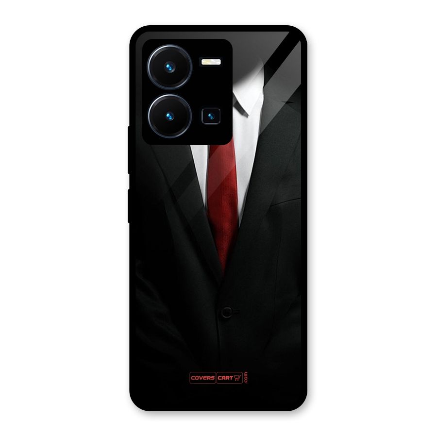 Classic Suit Glass Back Case for Vivo Y35