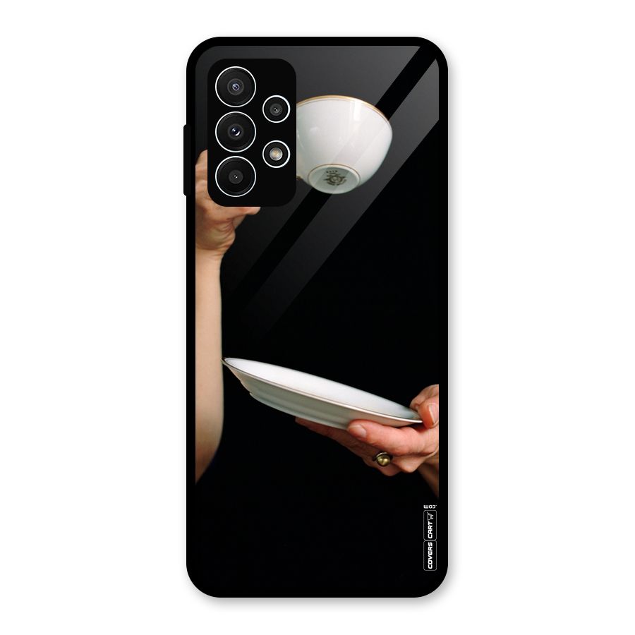 Classic Tea Cup Glass Back Case for Galaxy A23