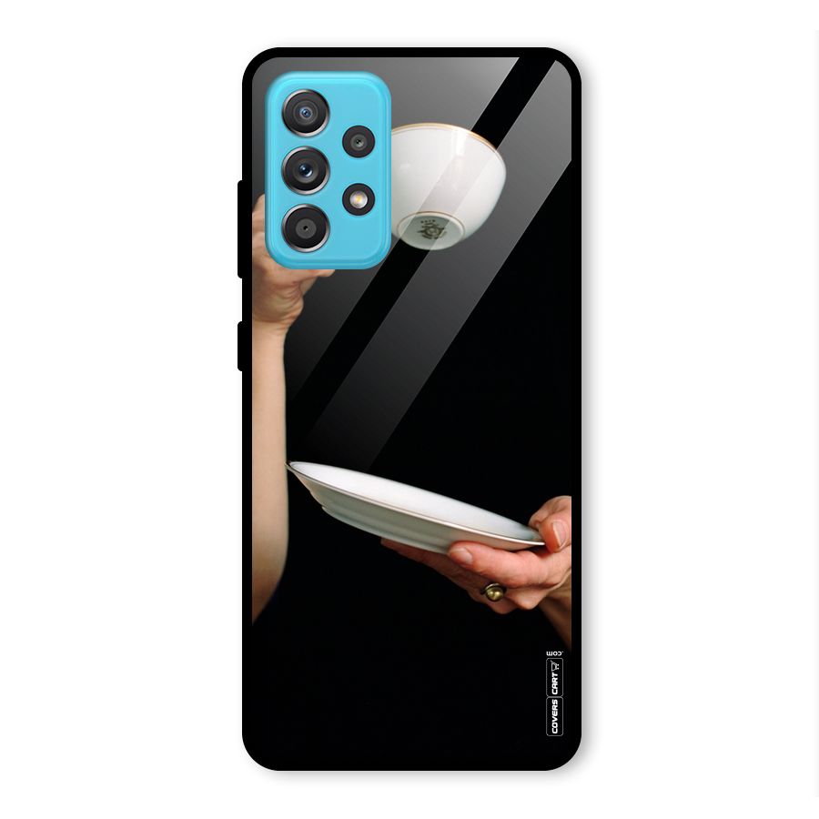 Classic Tea Cup Glass Back Case for Galaxy A52
