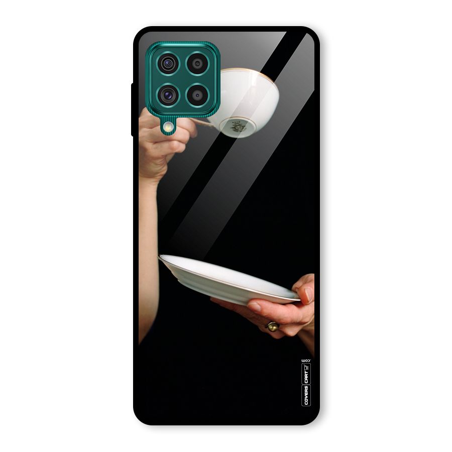 Classic Tea Cup Glass Back Case for Galaxy F62