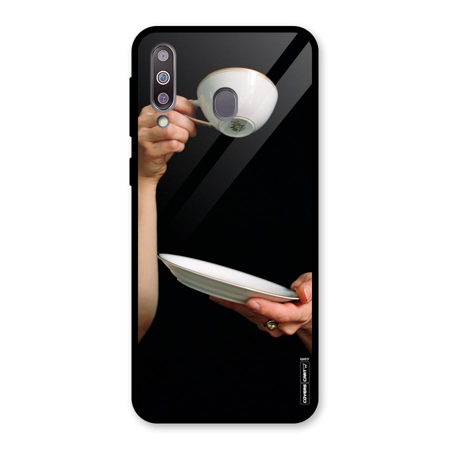 Classic Tea Cup Glass Back Case for Galaxy M30