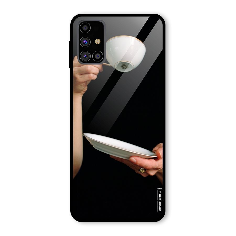 Classic Tea Cup Glass Back Case for Galaxy M31s