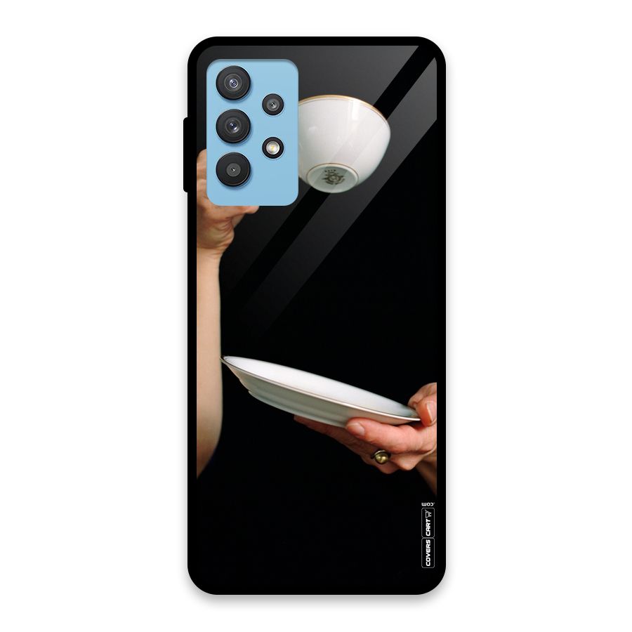 Classic Tea Cup Glass Back Case for Galaxy M32 5G